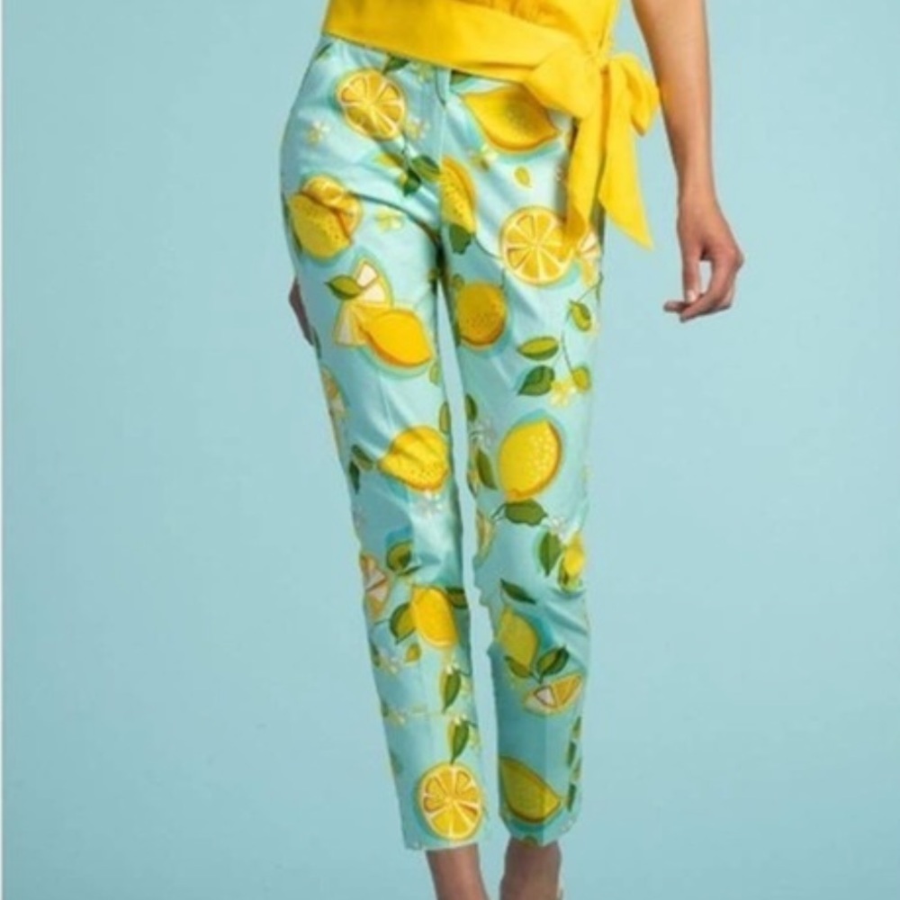 Trina Turk Moss 2 lemon print pants